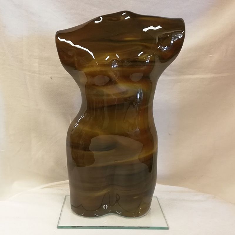 Torso i glass brungul
